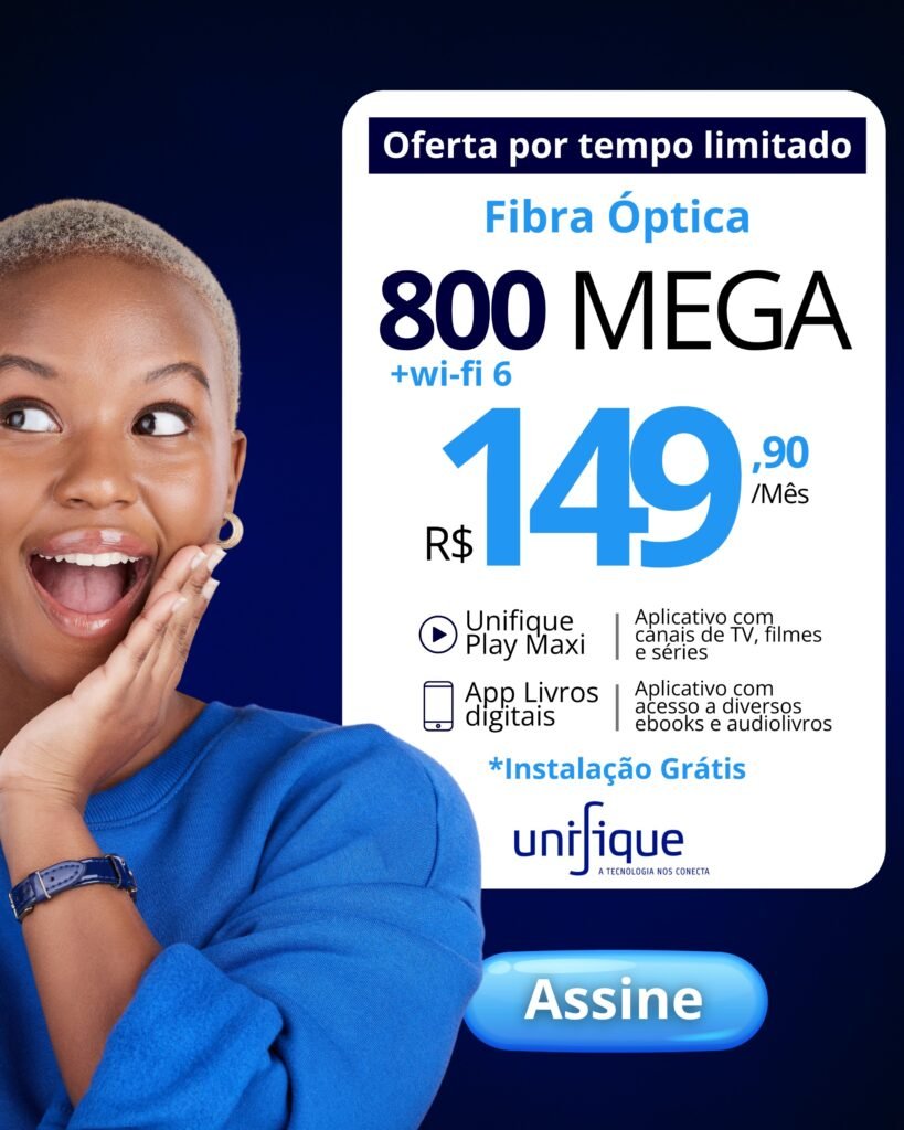 UNIFIQUE INTERNET FIBRA - 800 MEGA