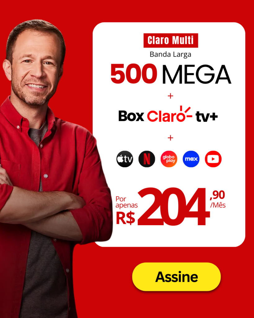 CLARO INTERNET FIBRA - 500 MEGA COMBO ASSINATURAS