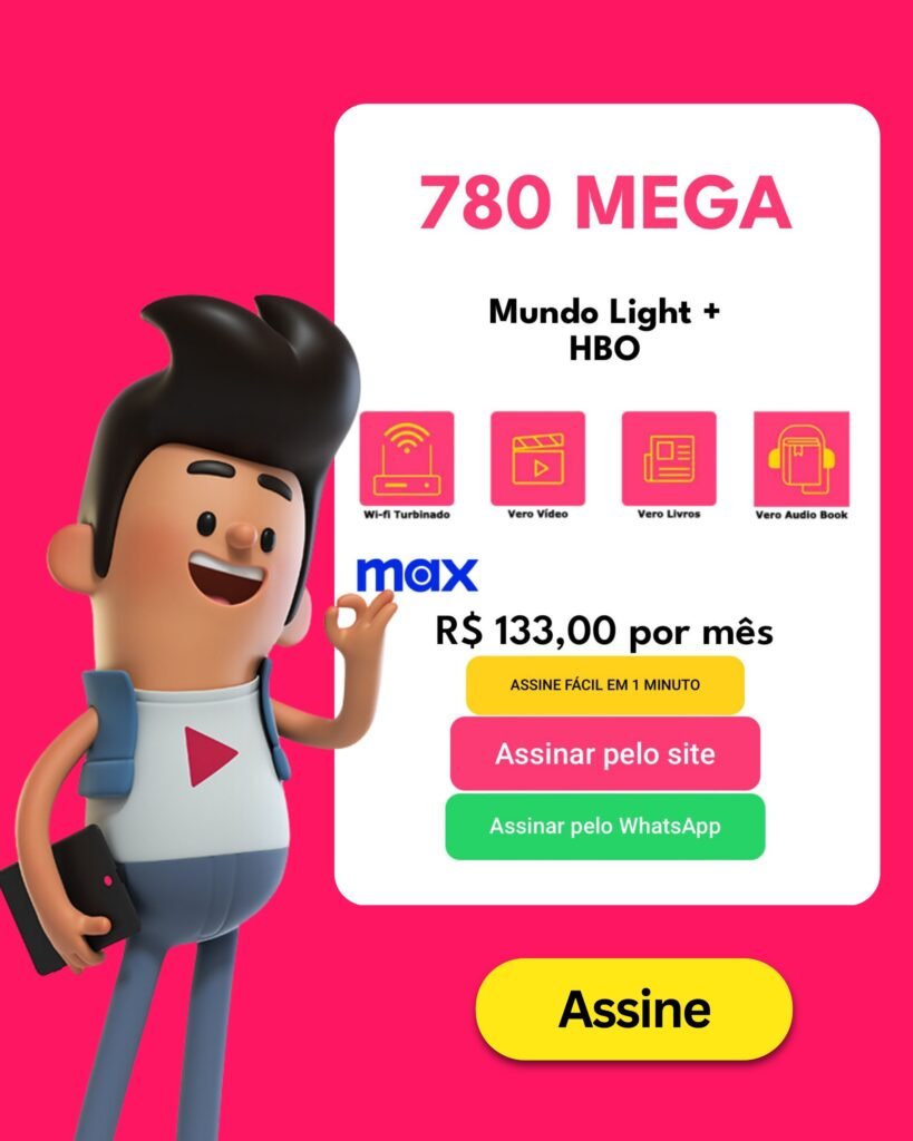 VERO INTERNET FIBRA - 780 MEGA + MAX