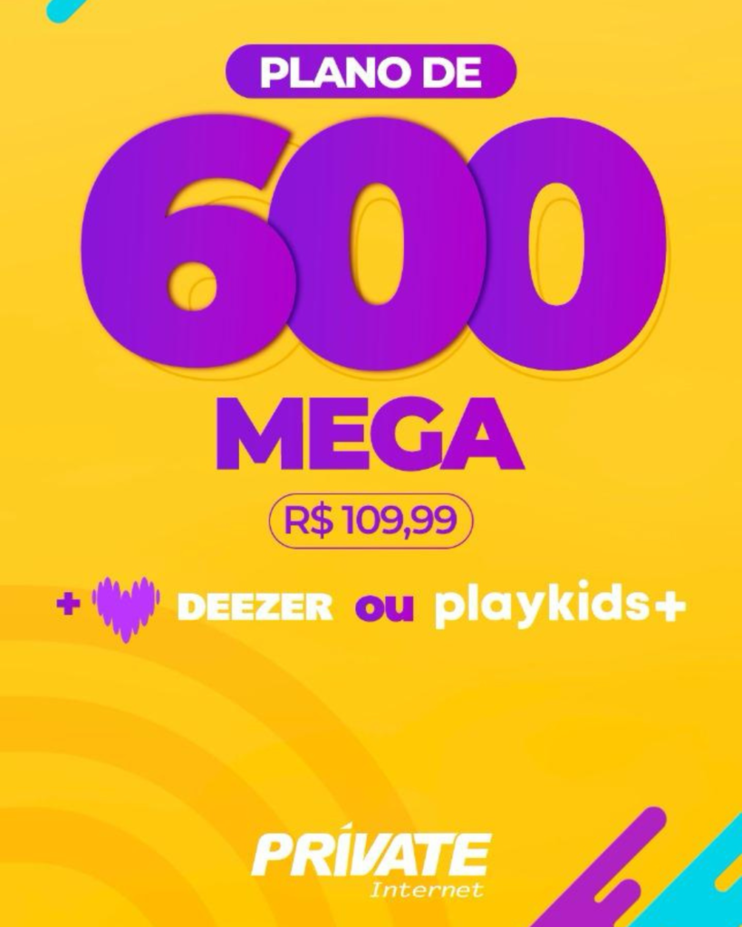 PRIVATE INTERNET - 600 MEGA + DEEZER OU PLAYKIDS